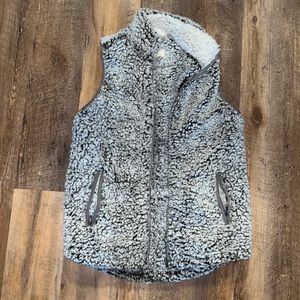 Sherpa style puffer vest